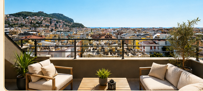 Elite Elize 4 balcony and Alanya view