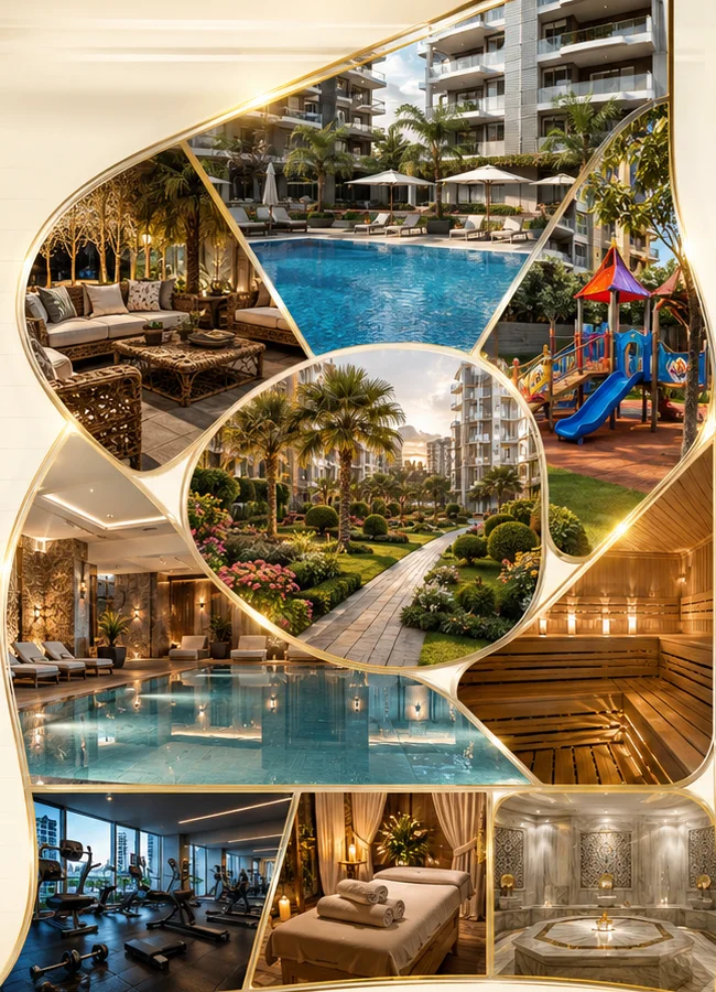 Elite Elize 5 swimming pools, garden, playground, spa, sauna and fitness facilities