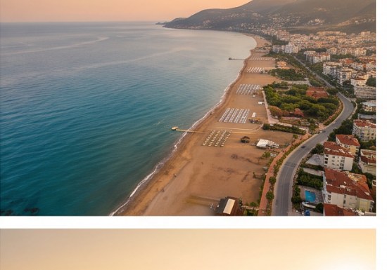 Konaklı Plajı ve sahil şeridi