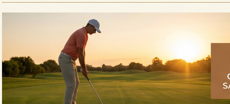 Golf sahasında sporcu